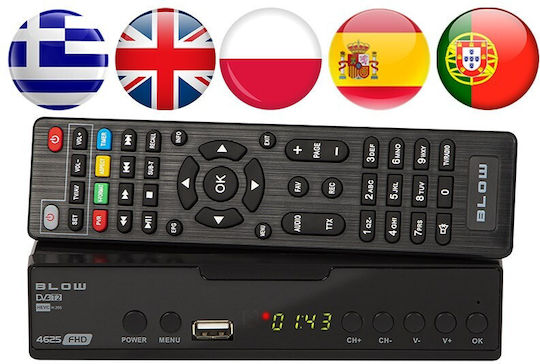 Blow T2 4625FHD Ψηφιακός Δέκτης Mpeg-4 Full HD (1080p) Σύνδεσεις SCART / HDMI / USB