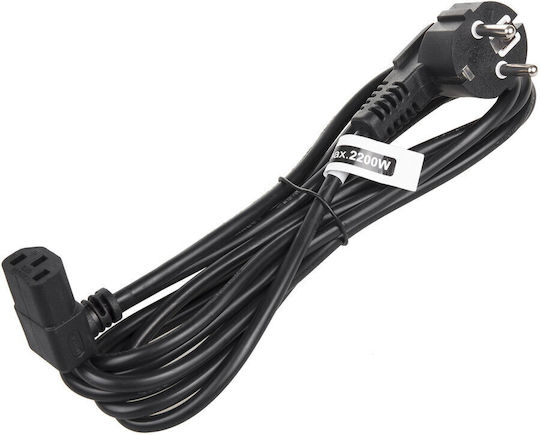 Maclean Energy Schuko - IEC C14 Cable 3m Μαύρο MCTV-854