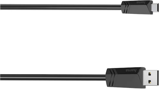 HAMA USB 2.0 Kabel USB-A-Stecker - Mini-USB-B-Stecker Schwarz 0,75m 00200605