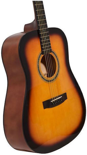 Memphis Akustisch Gitarre M-20 SB Sunburst mit Gehäusebündel