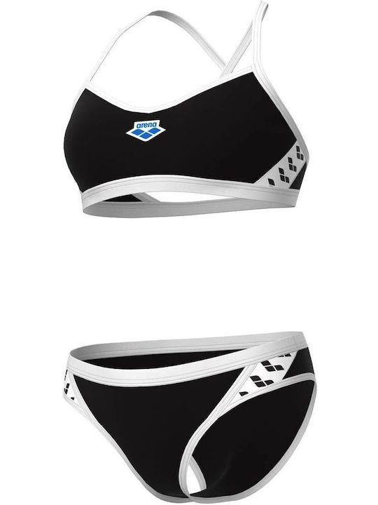 Bikini Set Top & Slip Bottom Black