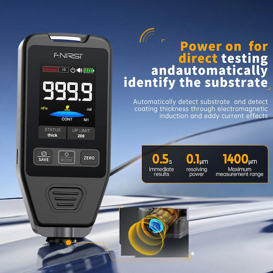 Fnirsi Ψηφιακός Μετρητής Πάχους Χρώματος Ctg-20 0-1400μm Επαναφορτιζόμενος Fnr-ctg-20