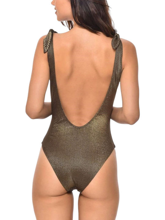 One-Piece Swimsuit Khaki