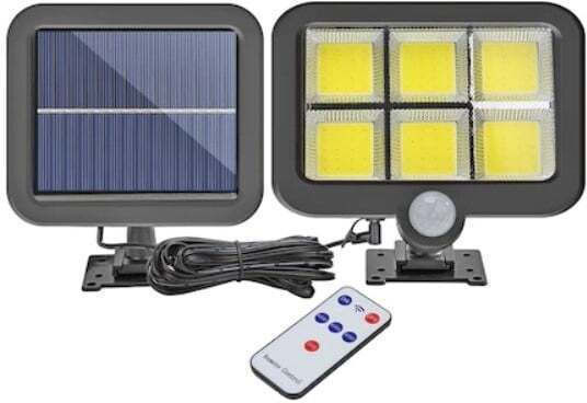 Lampa Montat pe perete Lampă Solară cu Senzor de Mișcare și Telecomandă IP65