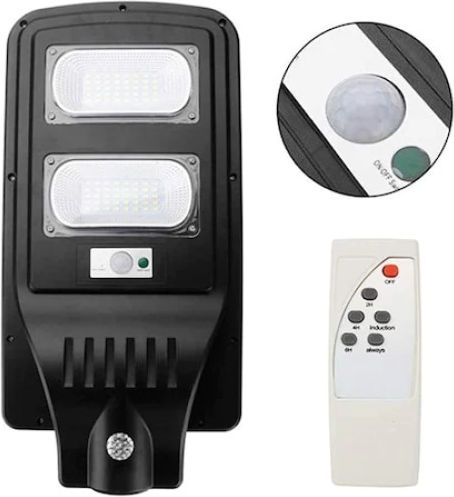 Lampa Lampă Solară 60W 4800lm Alb Rece 6500K cu Senzor de Mișcare și Fotocelulă IP65