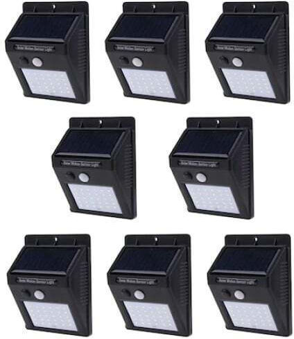 Set 8 Lămpi Solare 0.55W cu Senzor de Mișcare 12.4bucx95bucx47buccm