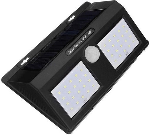 Lampa Montat pe perete Lampă Solară 600lm Alb Rece 6000K cu Senzor de Mișcare și Fotocelulă IP65 8bucx4.5buccm
