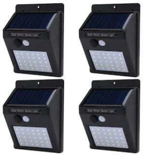 Set 4 Lămpi Solare 0.55W cu Senzor de Mișcare 12.4bucx9.5bucx4.7buccm
