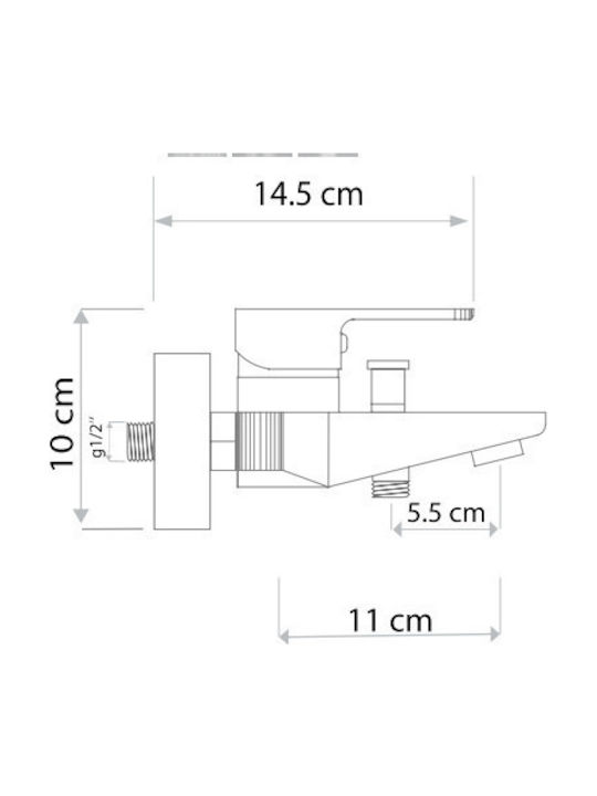 Bath Faucet Set Forte Mix M2401 Chrome