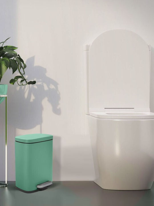 Set Pedal Bin & Toilet Brush Spirella Akira Matte Green