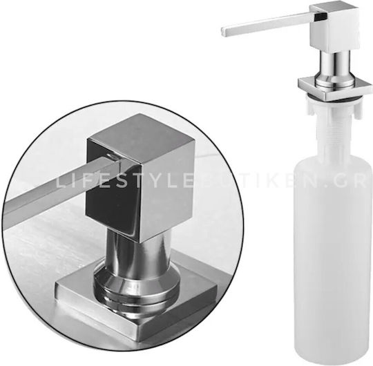 Naron Nr7001c Dispensere Săpun Încorporat Dozator De Bucătărie Metalic 500ml Crom