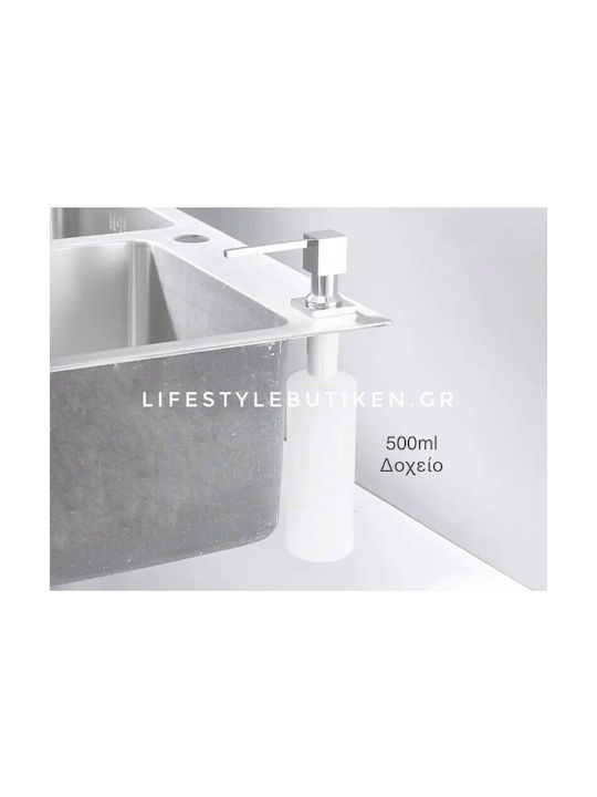 Naron Nr7001c Εντοιχιζόμενος Dispenser Σαπουνιού Κουζίνας Μεταλλικό 500ml Chrome