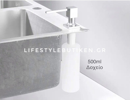 Naron Nr7001c Dispensere Săpun Încorporat Dozator De Bucătărie Metalic 500ml Crom
