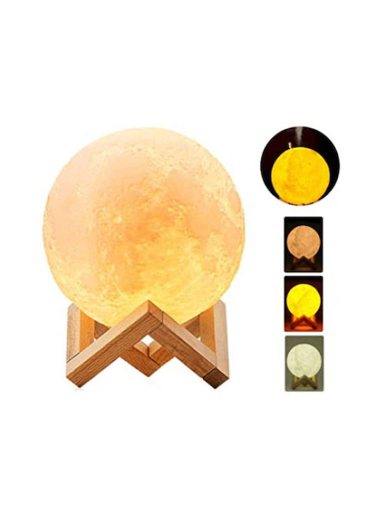 Lampa Διακοσμητικό Φωτιστικό LED Ρυθμιζόμενο Λευκό Moon Light 3εκ.