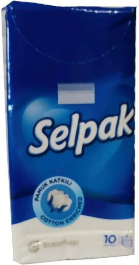 10 * Selpak Хартиени Кърпички 4 Пласта Опаковка 10 бр
