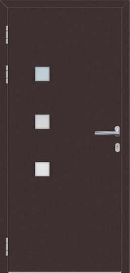 Armored Aluminum Door Pressed Design L 222 Kataskevastiki