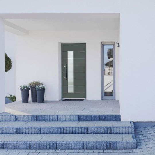 Armored Aluminum Door Pressed Design L 123 Kataskevastiki Armored Aluminum Door Pressed Design L 123 Kataskevastiki
