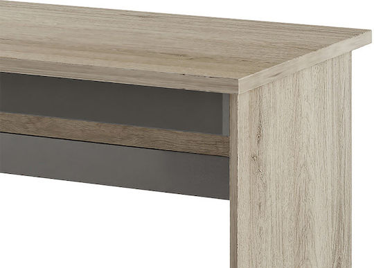 Γραφείο Grand-43 Oak Arwen Μετώπη Mdf Gray Cobalt 140x60x75εκ Μελαμίνης