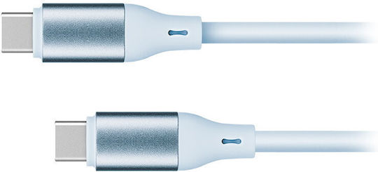USB 2.0 Cable USB-C male - USB-C 100W PD Μπλε 1m