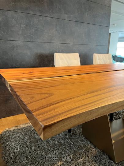 Τραπέζι Dasar 220x100x75cm Μασίφ Κορμός Casa Vogue