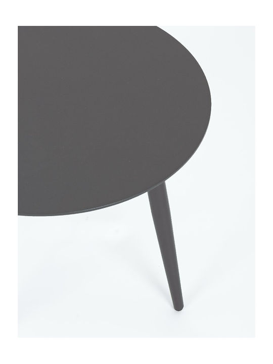 Aluminium Kaffeetisch Ridley Dunkelgrau D 50 x 48cm Gyms Gm-19190-dgr