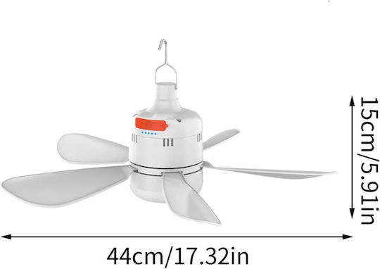 Deckenventilator 44.45cm mit Licht und Fernbedienung Weiß