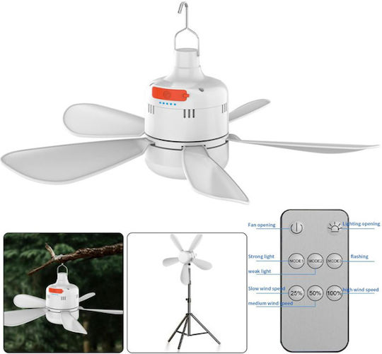 Deckenventilator 44.45cm mit Licht und Fernbedienung Weiß