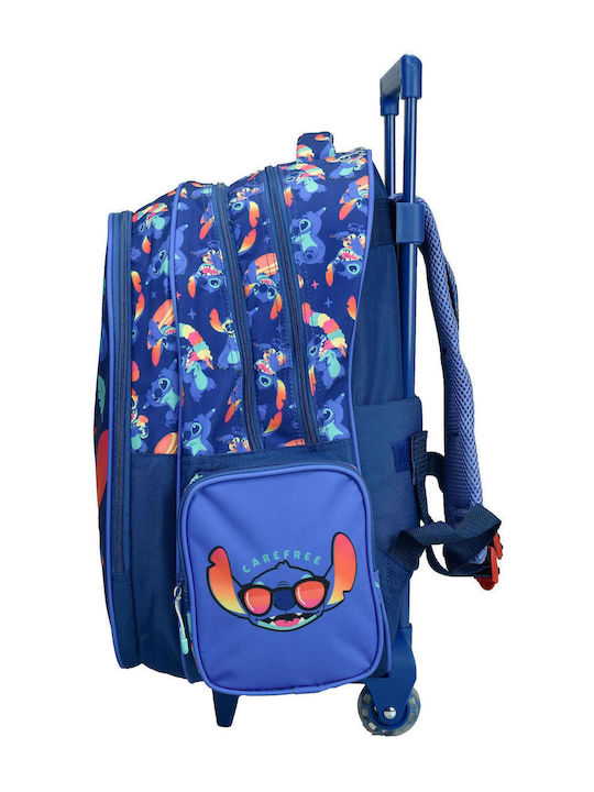 Gim Disney Stitch Ghiozdan Școlar Troler Grădinița No Bad Days cu Husă pentru Sticlă de Apă 27 Litri