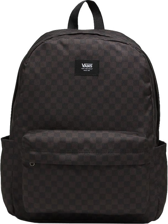 Vans Old Skool Check School Bag Backpack Junior High-High School Black with Water Bottle Holder 22Liters