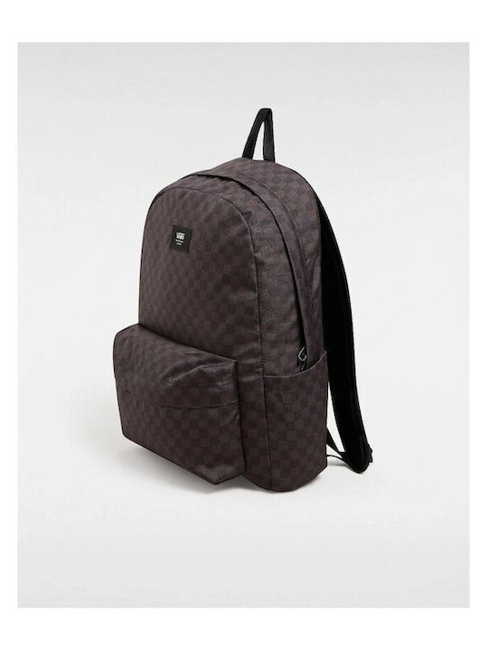 Vans Old Skool Check School Bag Backpack Junior High-High School Black with Water Bottle Holder 22Liters