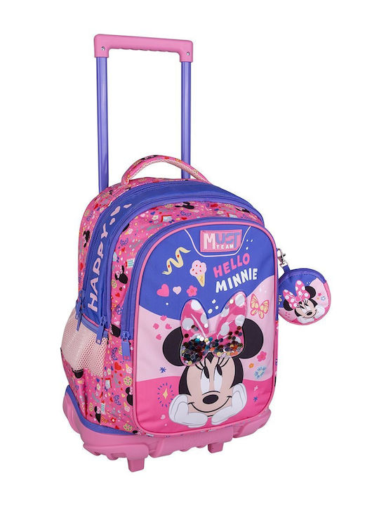 Must Team School Trolley Bag Elementary Multicolour with Water Bottle Holder 30 Litre
