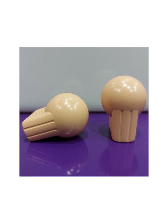 Italian Furniture Knob Eureka 0106-som1 Satin Plastic Diameter 21
