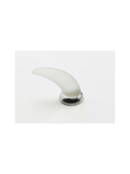 Italienischer Möbelgriff Steel-nova 7006-10c1 Murano Kristall Maße 20×20×35 Mm