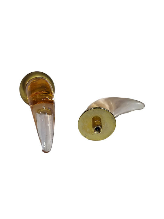 Italienischer Möbelknopf Steel-nova 7008-oro1 Murano Kristall Maße 20×20×35 Mm