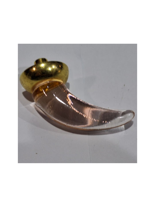 Italienischer Möbelknopf Steel-nova 7008-oro1 Murano Kristall Maße 20×20×35 Mm