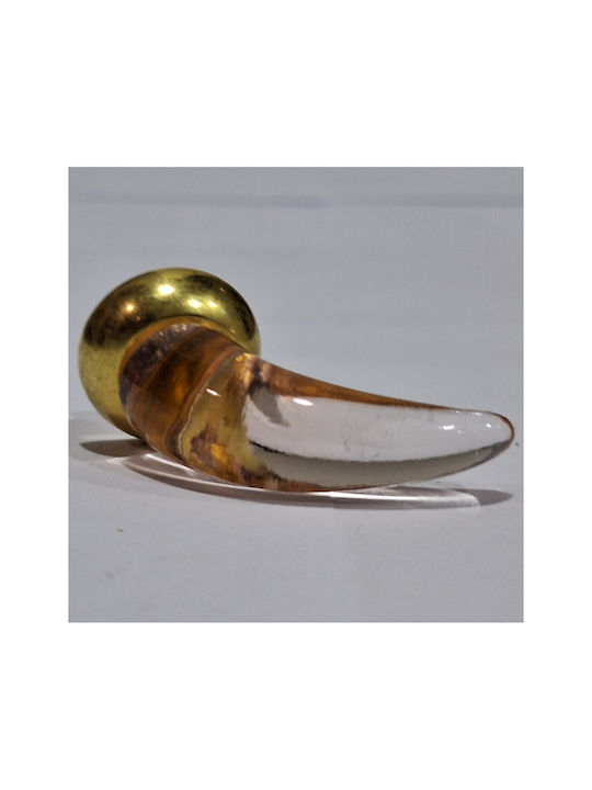 Italienischer Möbelknopf Steel-nova 7008-oro1 Murano Kristall Maße 20×20×35 Mm