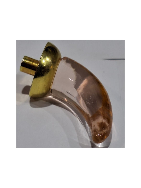 Italienischer Möbelknopf Steel-nova 7008-oro1 Murano Kristall Maße 20×20×35 Mm