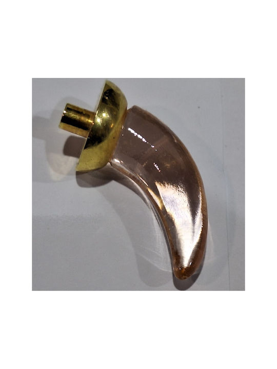 Italienischer Möbelknopf Steel-nova 7008-oro1 Murano Kristall Maße 20×20×35 Mm