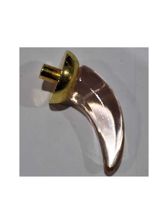 Italienischer Möbelknopf Steel-nova 7008-oro1 Murano Kristall Maße 20×20×35 Mm