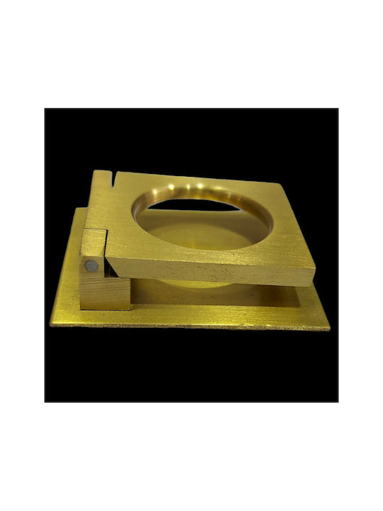 Brass Italian Furniture Handle Omp Porro 10613-gold1 Overall Length 2.5cm Matte Gold