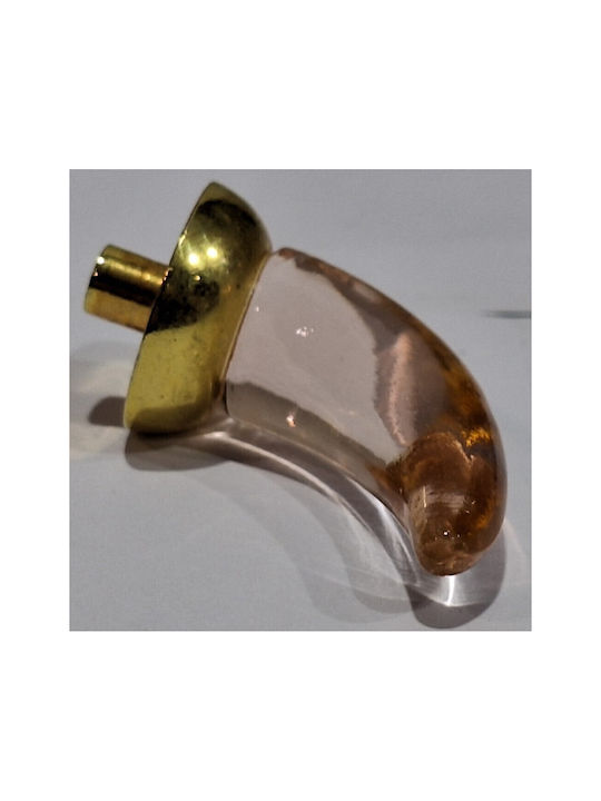 Italienischer Möbelknopf Steel-nova 7008-oro1 Murano Kristall Maße 20×20×35 Mm