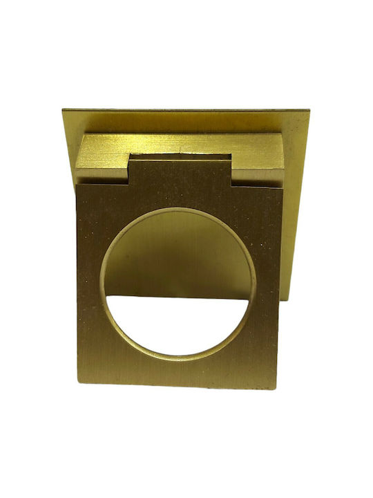 Brass Italian Furniture Handle Omp Porro 10613-gold1 Overall Length 2.5cm Matte Gold