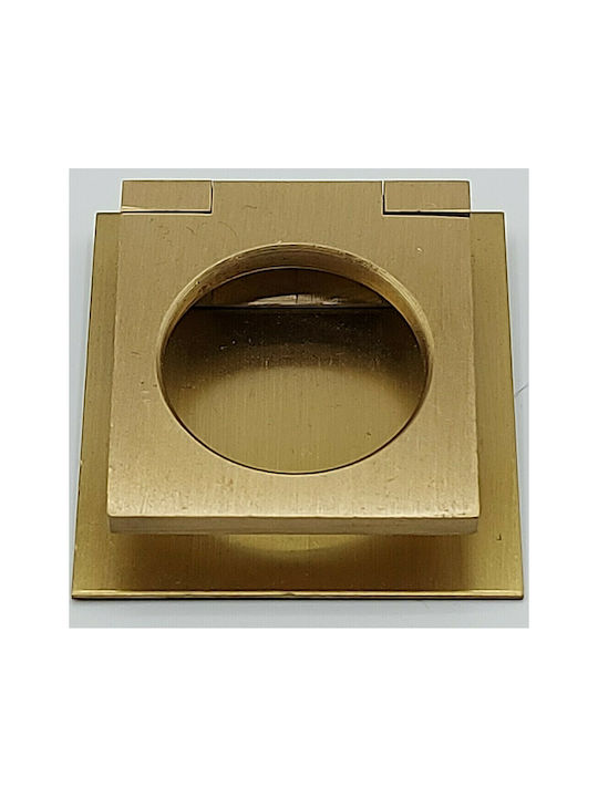Brass Italian Furniture Handle Omp Porro 10614-gold1 Matte Finish Diameter 3.2cm