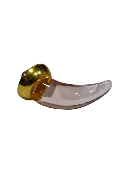 Italienischer Möbelknopf Steel-nova 7008-oro1 Murano Kristall Maße 20×20×35 Mm