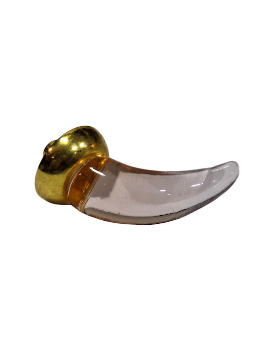 Italienischer Möbelknopf Steel-nova 7008-oro1 Murano Kristall Maße 20×20×35 Mm