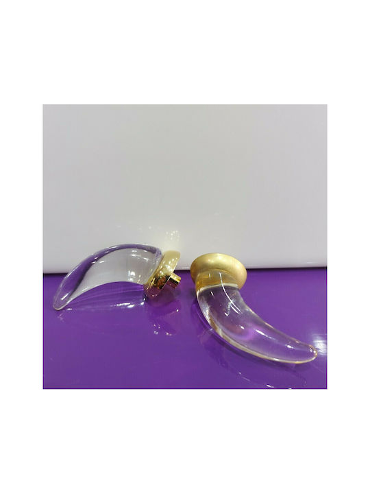 Italienischer Möbelknopf Steel-nova 7007-oro1 Murano Kristall Maße 20×20×35 Mm