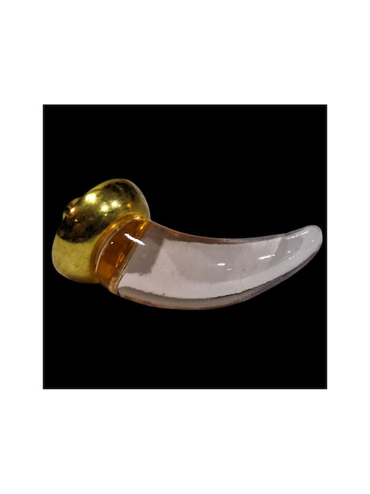 Italienischer Möbelknopf Steel-nova 7008-oro1 Murano Kristall Maße 20×20×35 Mm