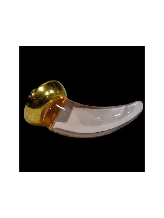 Italienischer Möbelknopf Steel-nova 7008-oro1 Murano Kristall Maße 20×20×35 Mm