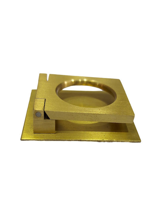 Ορειχάλκινο Ιταλικό Πόμολο Επίπλου Omp Porro 10614-oro1 Χρυσο-ματ Διάσταση 3,2cm
