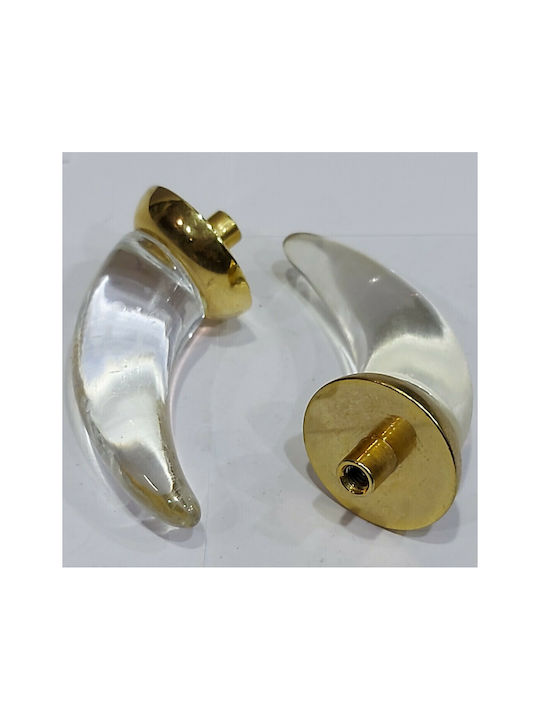 Italienischer Möbelknopf Steel-nova 7007-oro1 Murano Kristall Maße 20×20×35 Mm